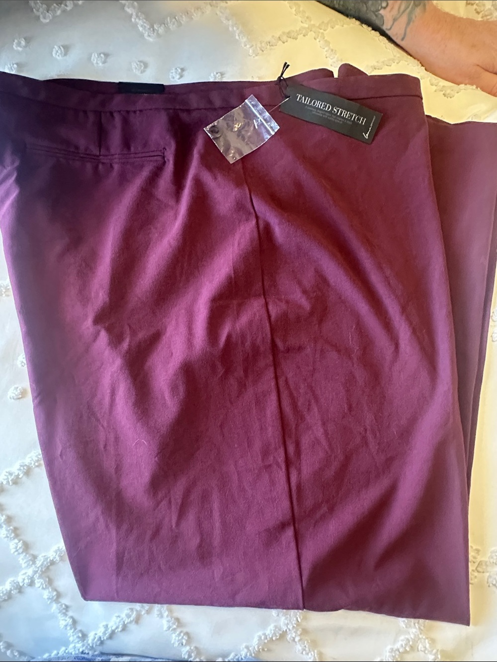 Lane Bryant women’s trousers size 28 NWTS lovely deep burgundy color.